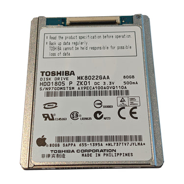 Refurbished 80GB MK8022GAA hard drive for thin iPod Classic 6th Gen