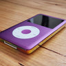 Custom iPod Classic 7th Gen flash modded – purple faceplate, white clickwheel and purple centre button