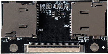 Dual microSD card adapter for iPod Video/Classic – top