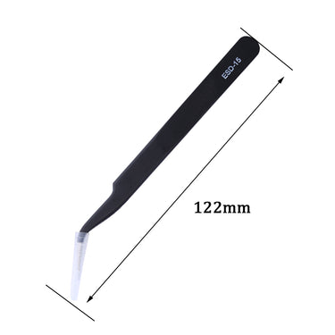 ESD safe anti-static tweezers, 122mm length