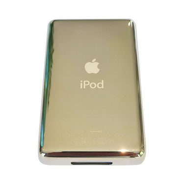 iPod Video/Classic silver thick rear cover, no storage engraved, angled view