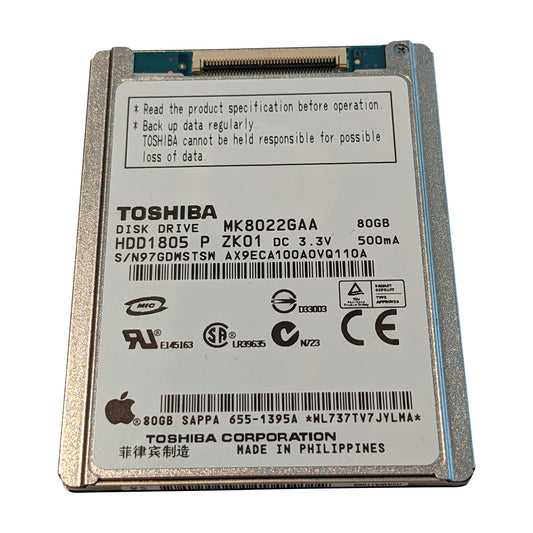iPod Classic 6th Gen 80GB Slim MK8022GAA HDD Refurbished
