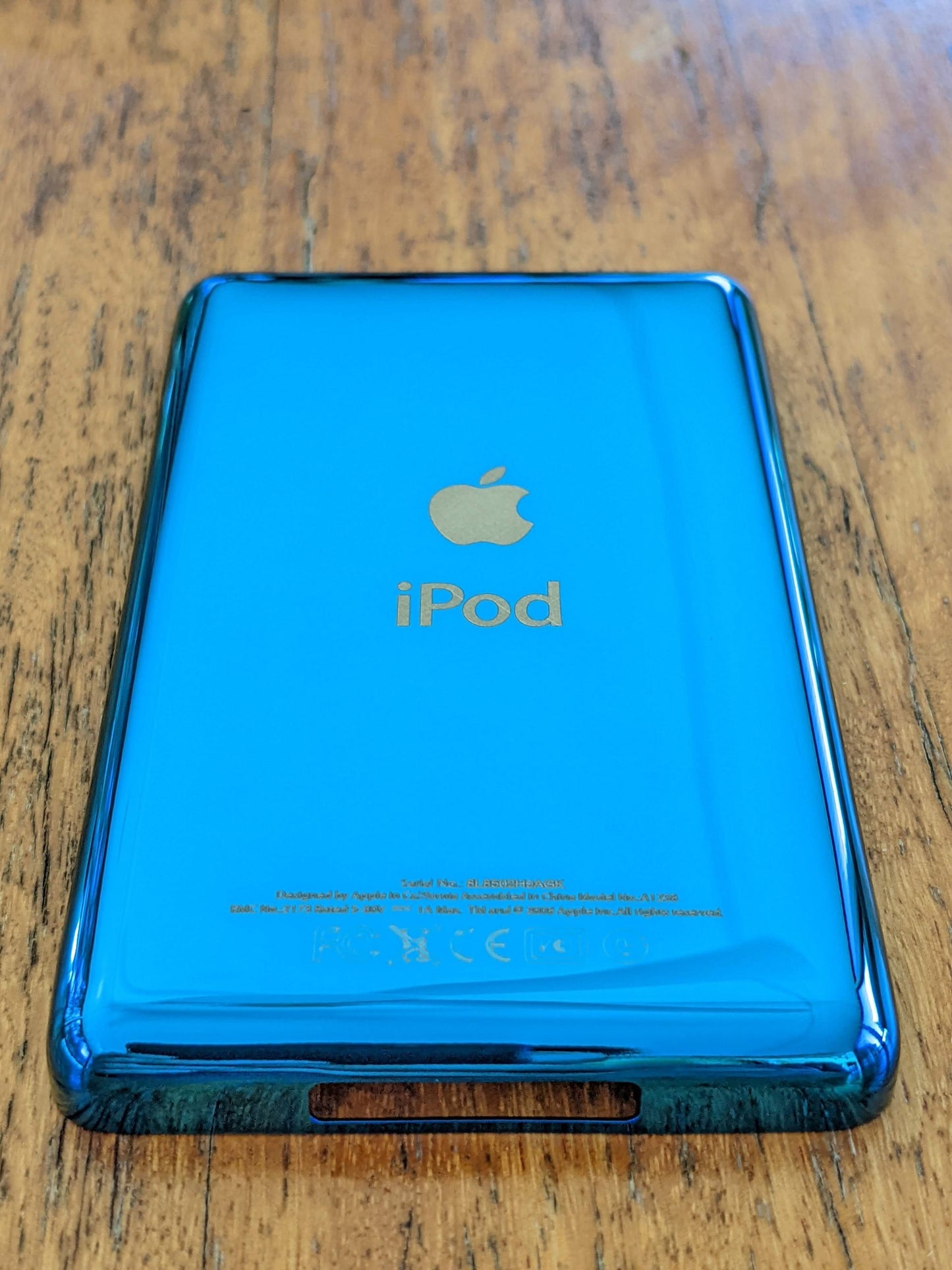 iPod Video / Classic Blue Thin Rear Cover (No Storage Engraved)